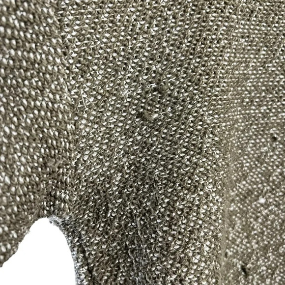 Lands End Dark Olive Green Knit Top Size Small Grommet Lace Up Chest Pullover - Picture 7 of 9